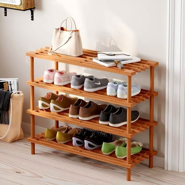 4 Tier Wooden Shoes Rack