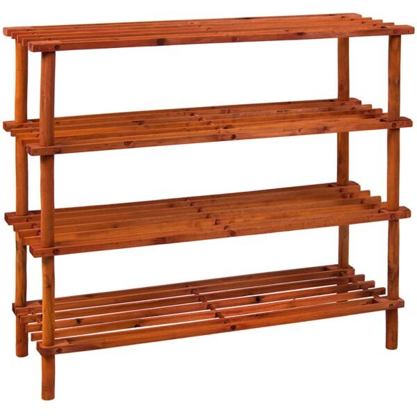 4 Tier Wooden Shoes Rack - Image 3