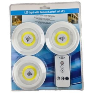 3 PC LED LIGHT SET WITH REMOTE CONTROL