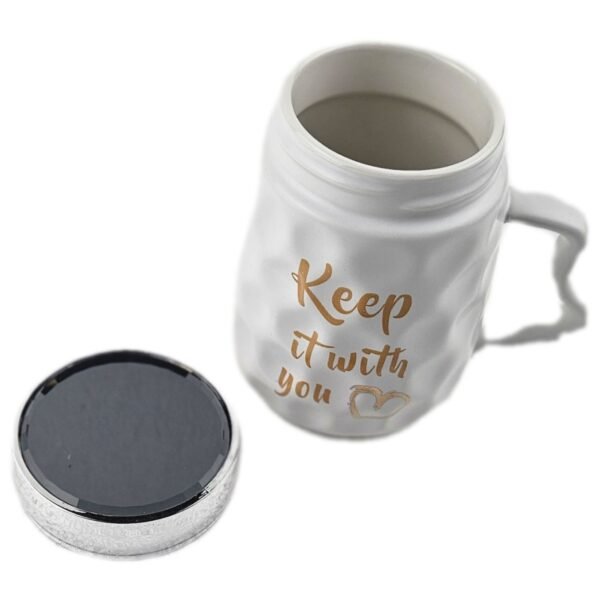 CERAMIC MUG WITH LID 600ML - Image 2